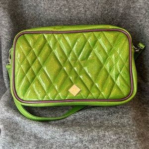 Double k original lime green glitter vinyl bag